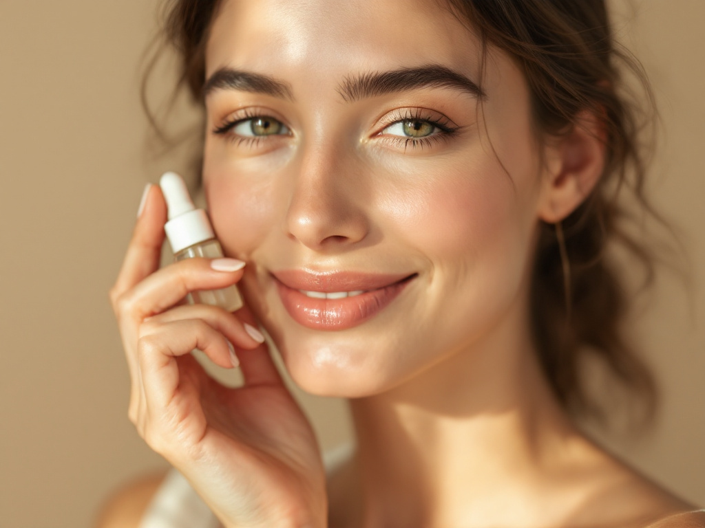 Clienta de Seúl sosteniendo un serum coreano